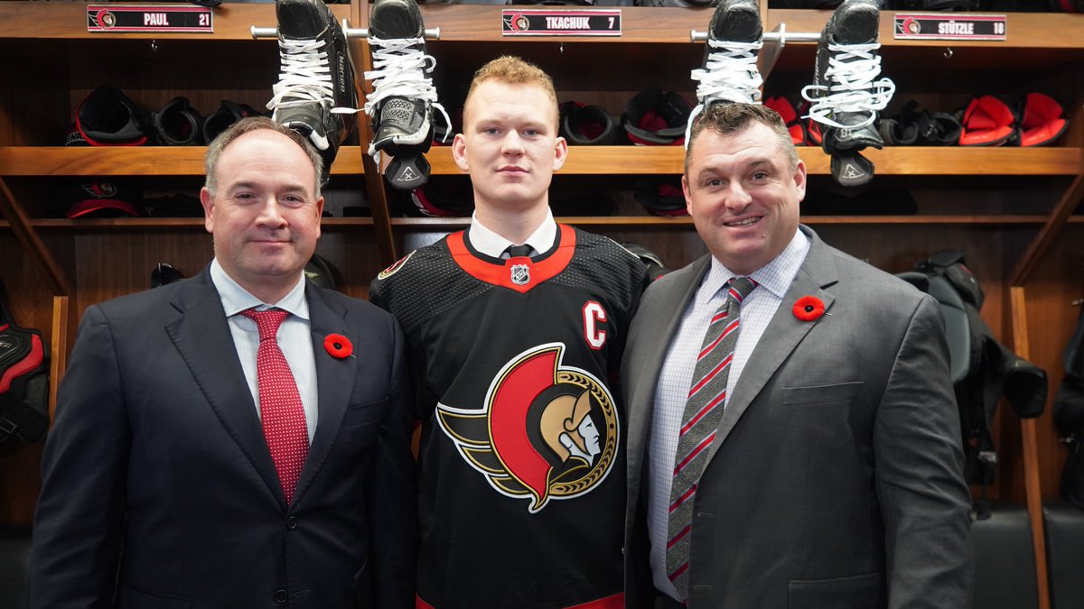 Brady Tkachuk has been named captain of the Ottawa Senators